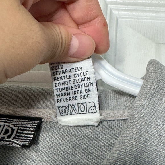 VTG 1993 Warner Bros.Looney Tunes Embroidered Polo 1/4 Zip Sweatshirt Men M Grey - Picture 6 of 11